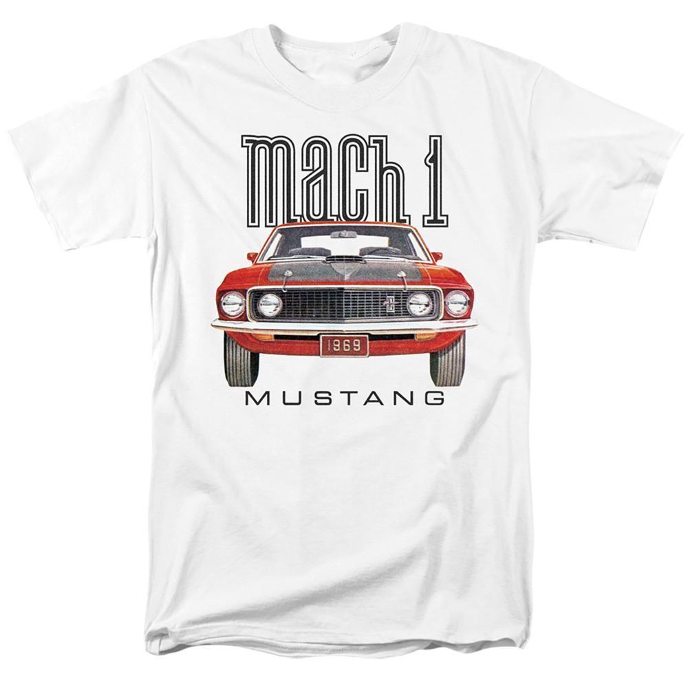 Ford Mustang 69 Mach 1 Adult 181 T-Shirt White